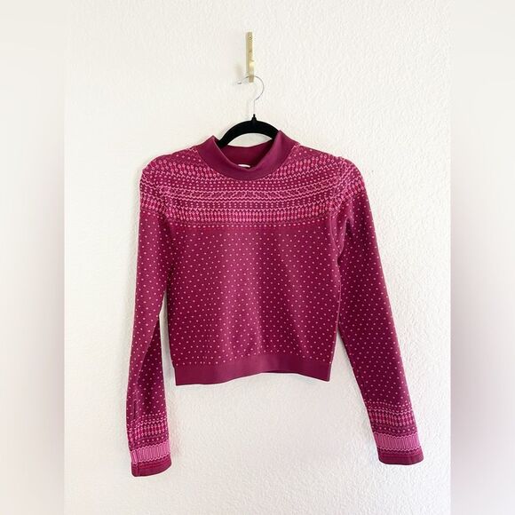 Fabletics Holly Outfit Christmas Fair Isle Long Sleeve Top /Leggings Long John’s - Picture 6 of 9